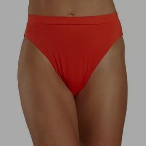 Nike Bright Orange Bikini Bottom Size Large High Rise